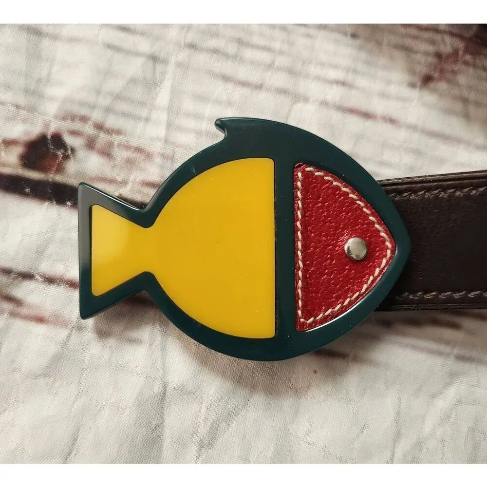 Prada‎ Fish Buckle Belt Size 32